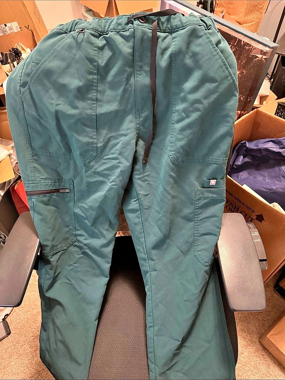 FIGS Zamora Jogger Scrub Pants Green Large